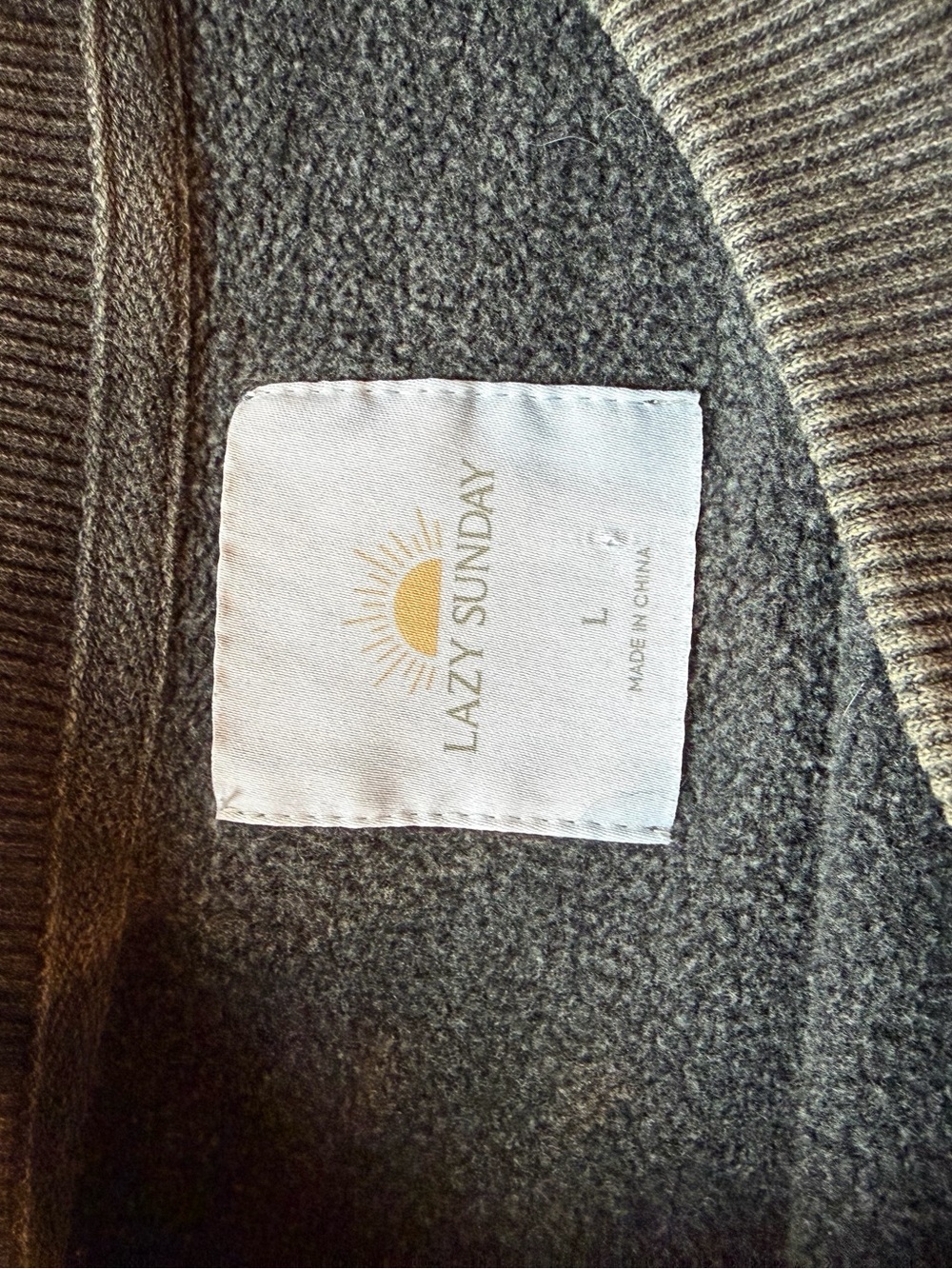 Lazy Sunday Cropped Crewneck Sweatshirt w Diamond Rhinestones. Loungewear. L - Picture 4 of 7
